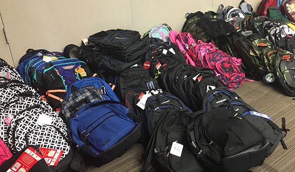 Backpacks for KVC's Back-to-School Supply Drive